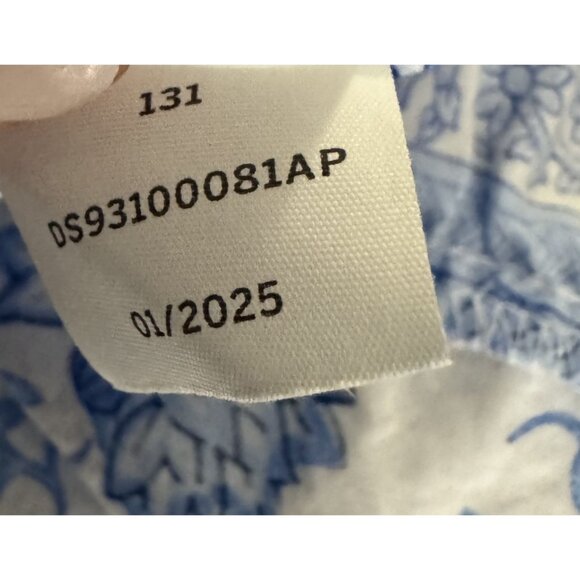 CeCe Women’s Blue White Floral Ruffle belted Midi Dress Size Small 100% Cotton - Picture 12 of 13